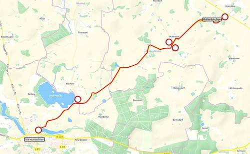 Streckenverlauf Triathlon6.6.