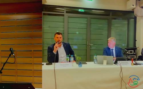 Landrat Schomann und KTP Grote im Livestream der Sitzung