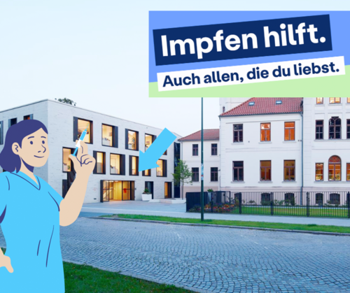 Grafik mit Impflogo