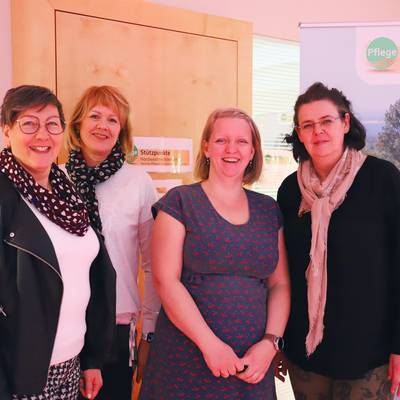 (v.l.) Marlind Schöne, Sybille Plink, Stefanie Rekulowitsch und  Kathrin Menk vom Team der Pflegestützpunkte Nordwestmecklenburg