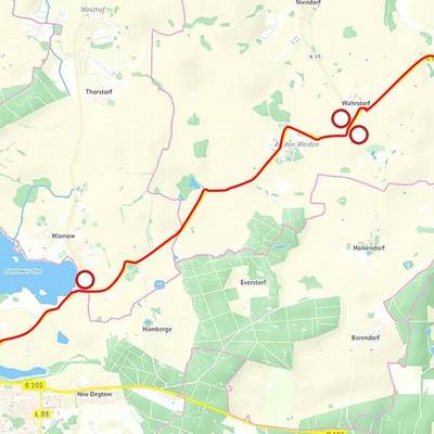 Streckenverlauf Triathlon6.6.