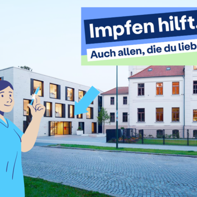 Grafik mit Impflogo
