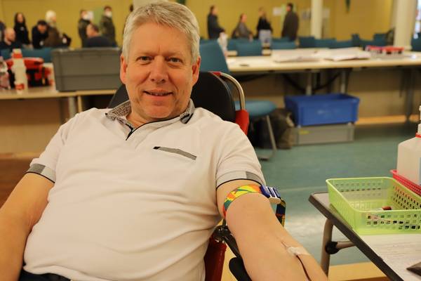 KTP Thomas Grote beim Blutspenden 2023