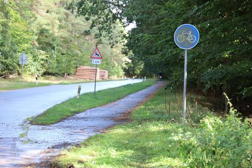 Ansicht des bestehenden Radweges